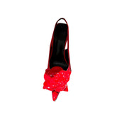 Flower Embellished High Heel Sandals